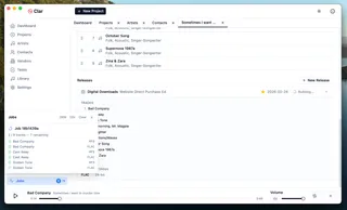 Audio processing jobs in Clar